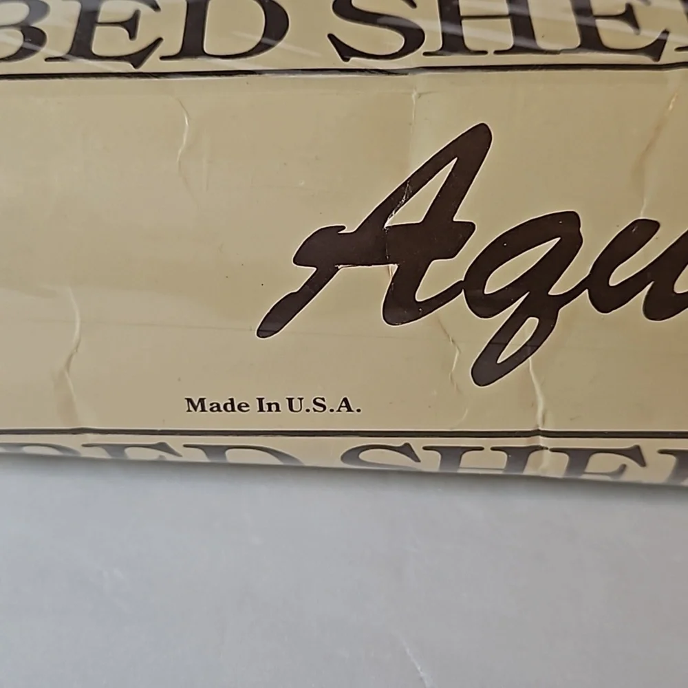 Vintage Aquarian WaterBedSheet Set King size Percale fabric print.